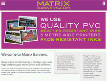 Tablet Screenshot of matrixbanners.com